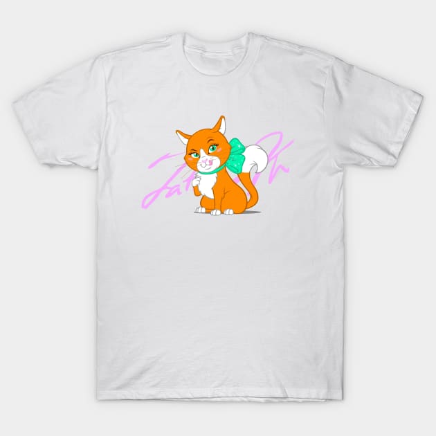 Orange Cat "Shanel" T-Shirt by tatsuya_artist